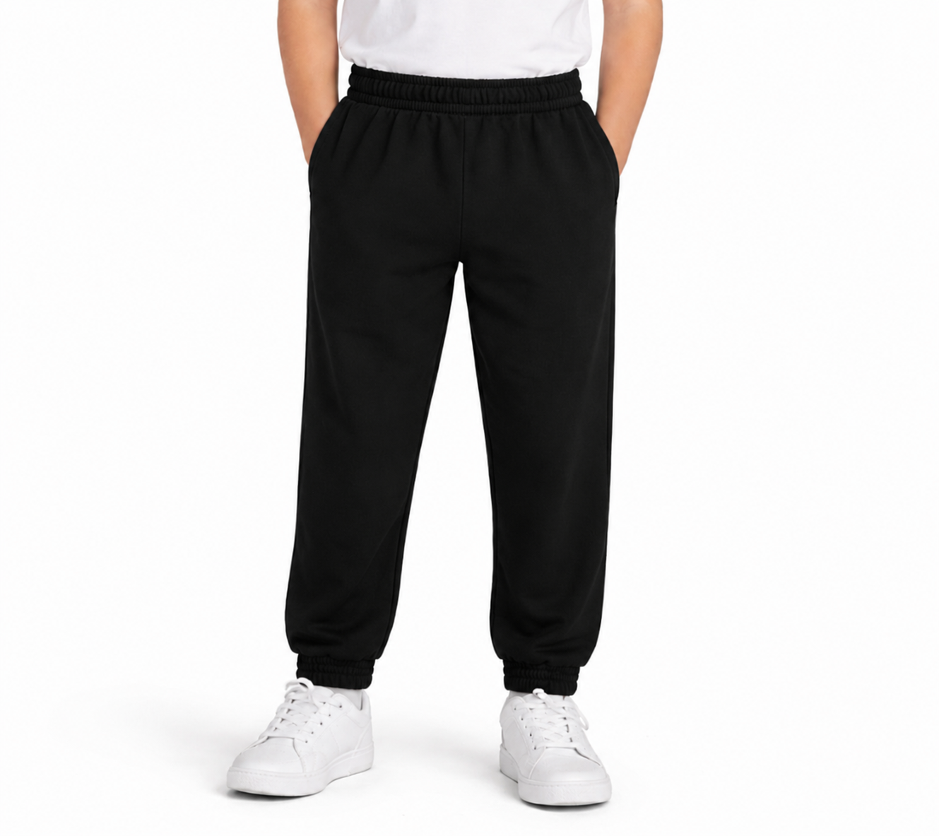 Plain Black PE Joggers