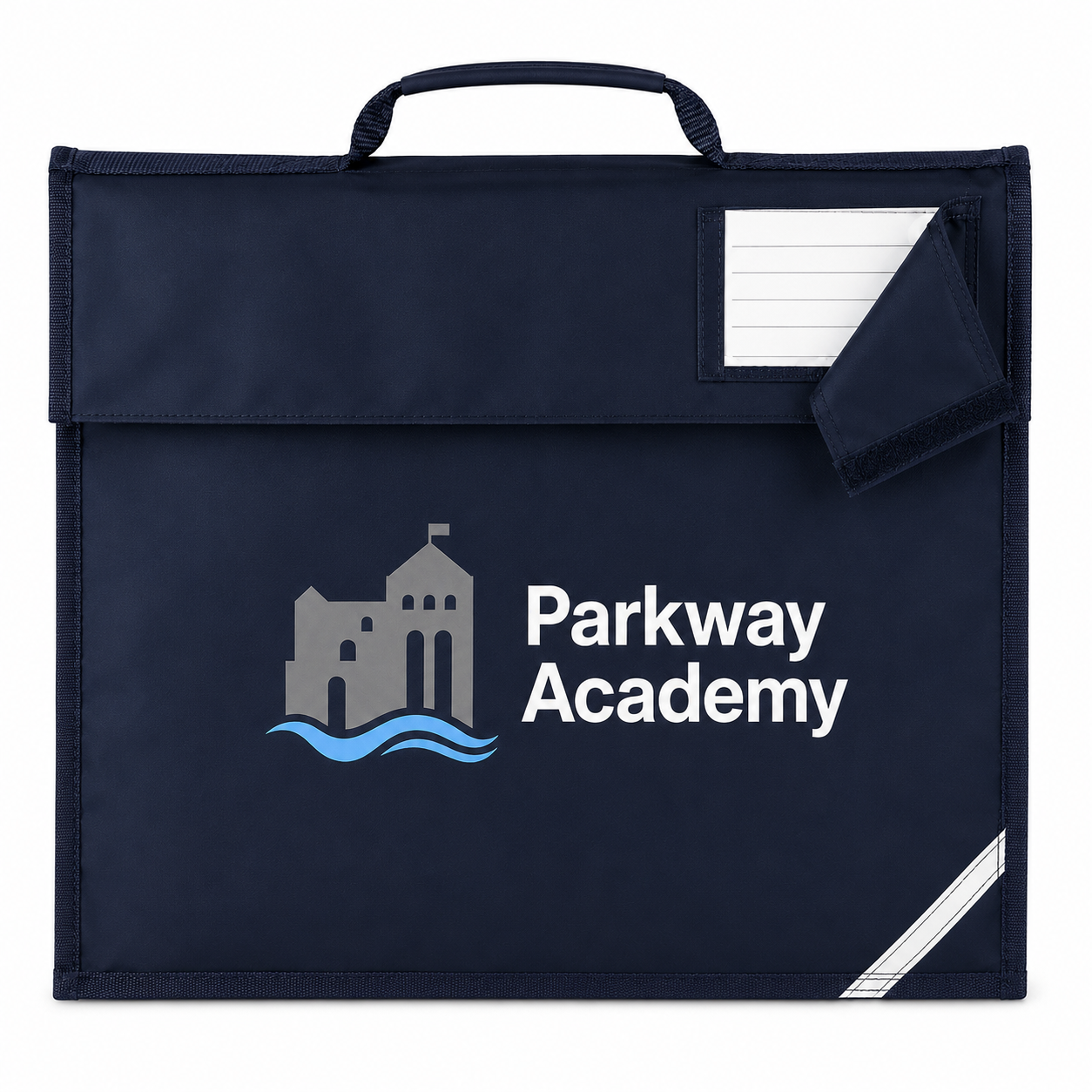 Navy Book Bag with Parkway Academy Printed Logo