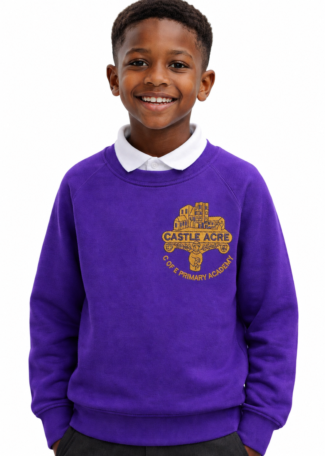 Purple Sweatshirt with Castleacre Embroidered Logo