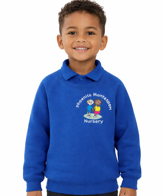 Royal Sweatshirt with Phoenix Montessori Embroidered Logo