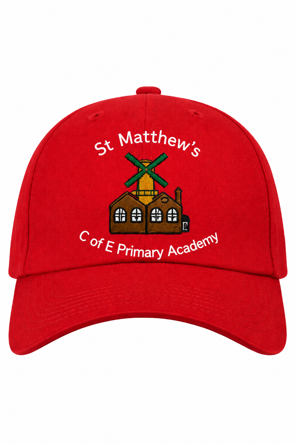 Red Cap with St Matthews Embroidered Logo