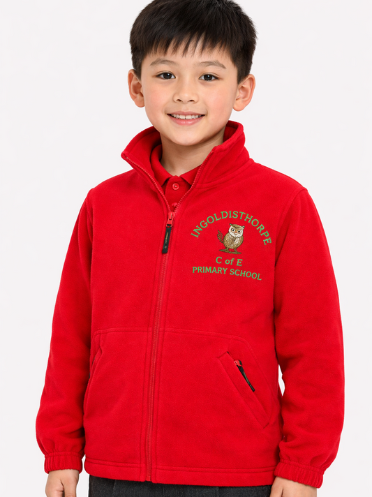 Red Microfleece with Ingoldisthorpe Embroidered Logo