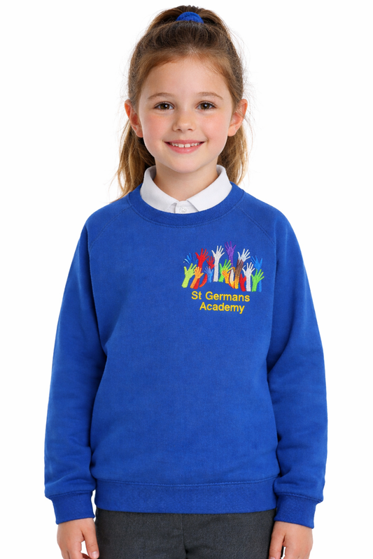 Royal Sweatshirt with St Germans Embroidered Logo