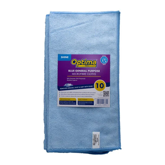 Optima Microfibre Cloth Blue Pack of 10 (MFC210B)