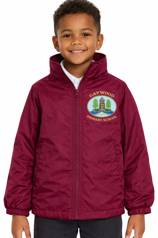 Maroon Eco Showerproof Jacket with Gaywood Embroidered Logo