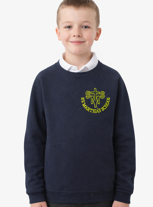 Navy Sweatshirt with St. Martha's School Embroidered Logo