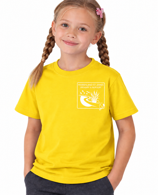 Yellow PE T-Shirt with Marshland Printed Logo