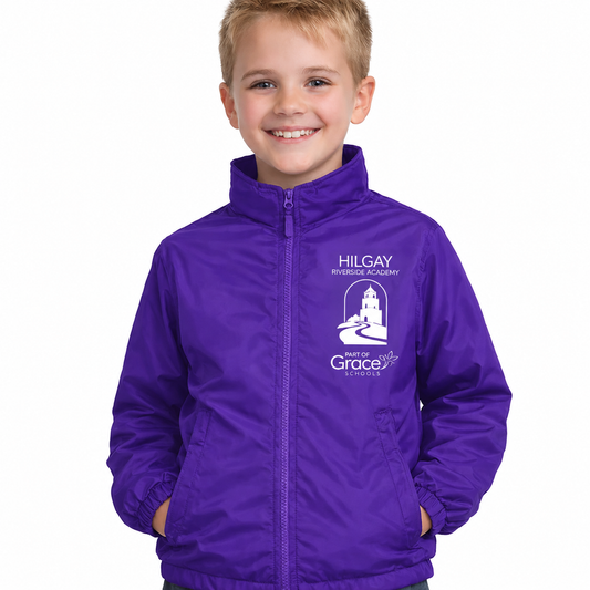 Purple Eco Showerproof Jacket with Hilgay Embroidered Logo