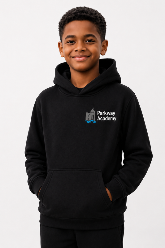 Black PE Hoodie with Parkway Academy Embroidered Logo