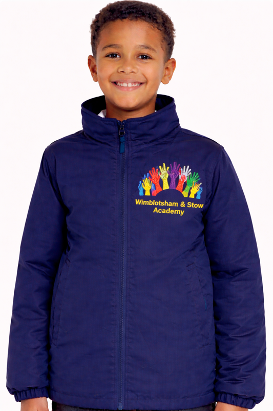 Navy Eco Showerproof Jacket with Wimbotsham Embroidered Logo
