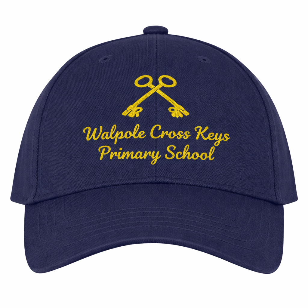 Navy Cap with Walpole Cross Keys Embroidered Logo