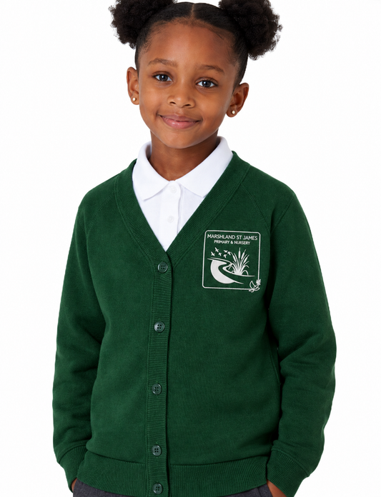 Bottle Cardigan with Marshland Embroidered Logo