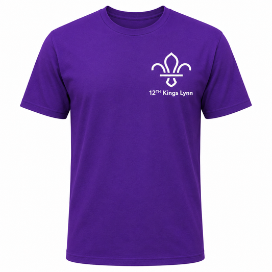 T Shirt with 12th King's Lynn Scout Group Embroidered Logo