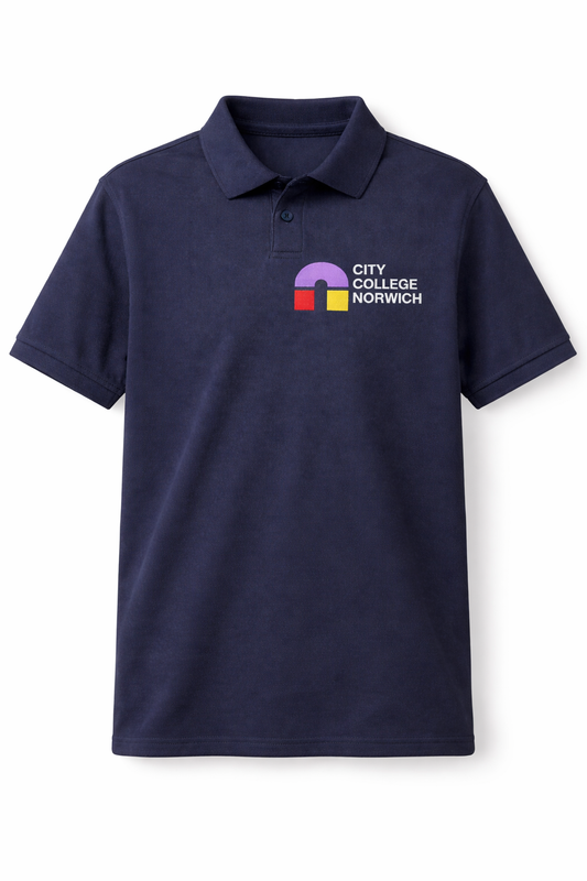 Navy Polo with CCN Printed Logo