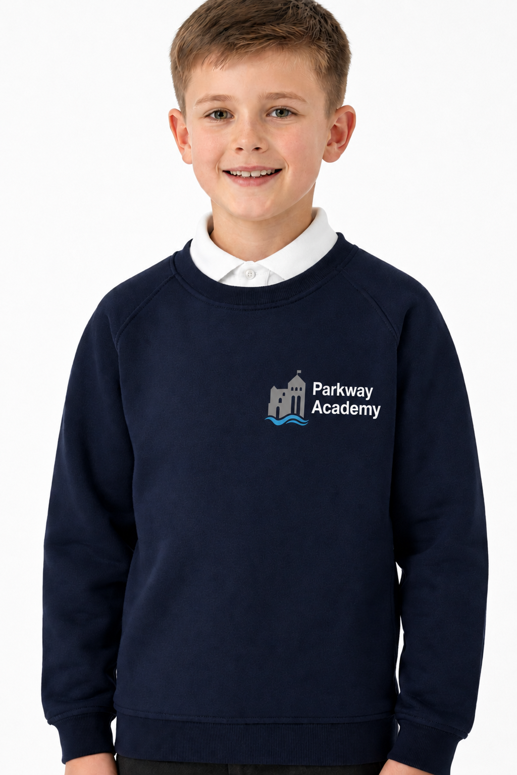 Navy Sweatshirt with Parkway Academy Embroidered Logo