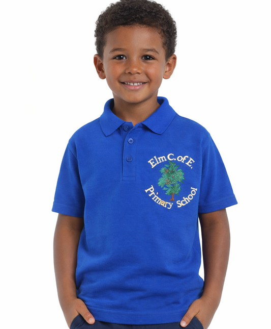 Royal Polo Shirt with Elm Printed Logo