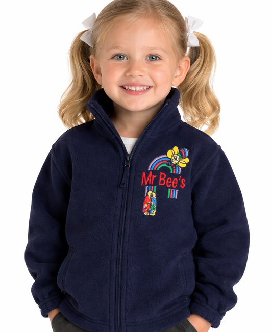 Navy Micro Fleece with Mr Bee's Embroidered Logo