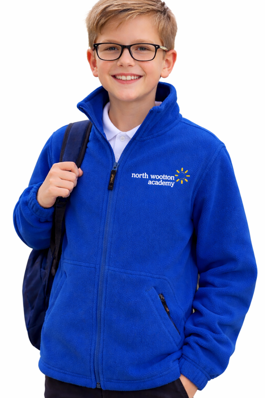 Royal Microfleece with North Wootton Embroidered Logo