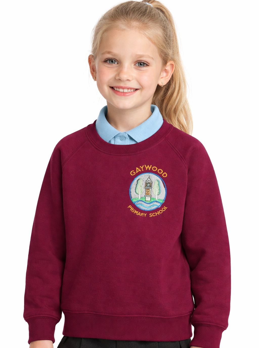 Wine Sweatshirt with Gaywood Embroidered Logo