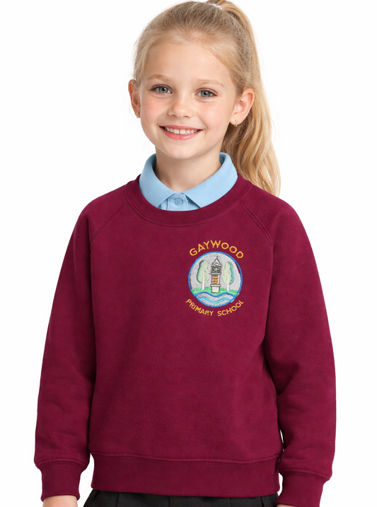 Wine Sweatshirt with Gaywood Embroidered Logo