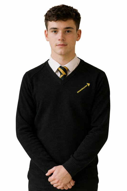 Black Jumper with KLA Embroidered Logo