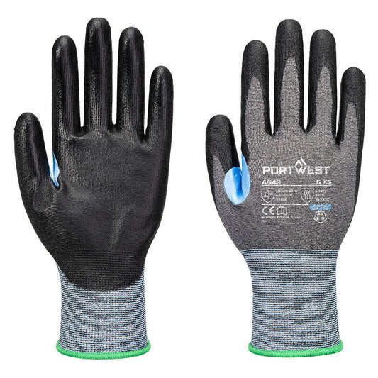 Portwest CS Cut D21 PU Glove Grey/Black (A649)