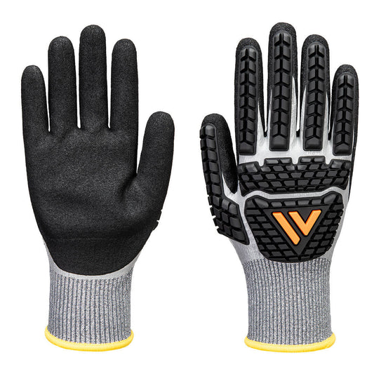 Portwest Impact F13 Nitrile Foam TPR Waterproof Glove Grey/Black (AP54)