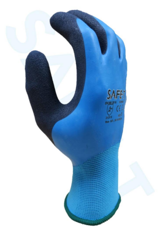 Waterproof Fully Coated Latex Foam Gloves Blue