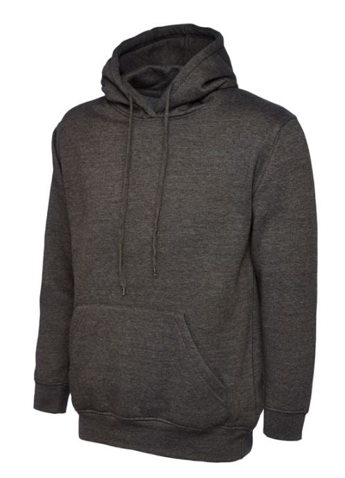 Classic Hoodie in Charcoal with Logo and Back Print (Supported Internship)