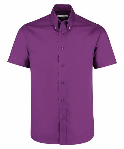 Kustom Kit Tailored Fit Premium Oxford Shirt Short Sleeve (KK187)
