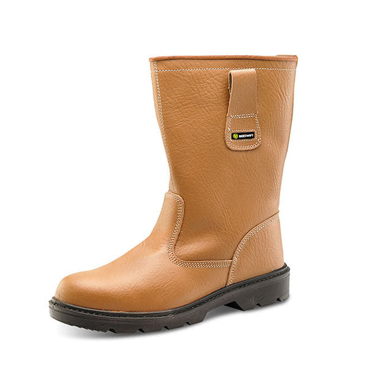 Tan Fur Lined Rigger Safety Boot (RBLS)