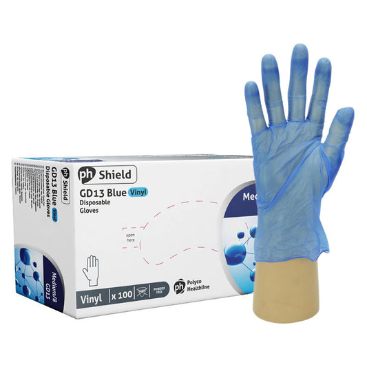 Disposable Vinyl Blue Gloves (GD13)