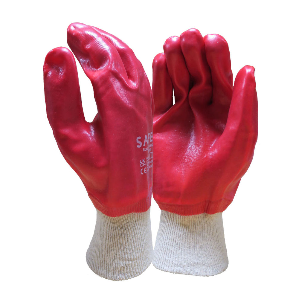 Red PVC Fully Coated Knit Wrist (PVCKWG) – Stratfords