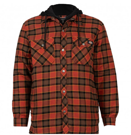 Dickies Fleece Hooded Flannel Shirt