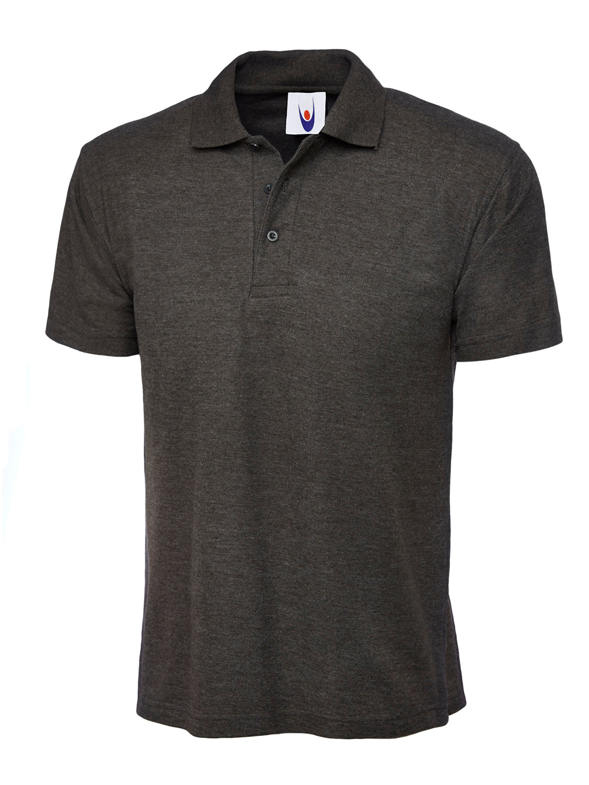 Charcoal Polo Shirt with Easton Logo, Supported Internship Embroidered Logo and Back Print