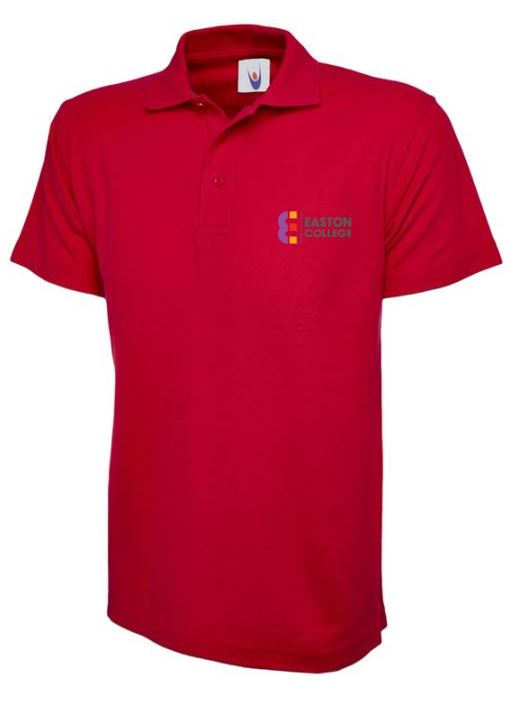 Uneek Classic Red Polo Shirt with Easton embroidery - Level 1
