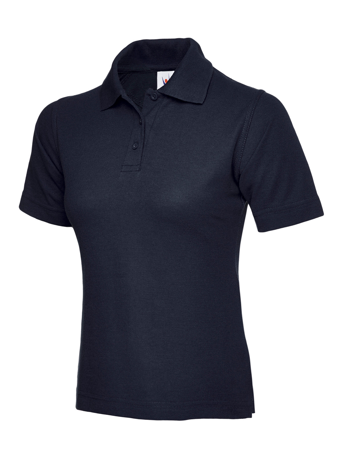 Navy Ladies Polo Shirt with Easton Ticket Embroidered Logo