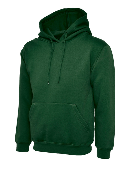 Classic Hoodie in Bottle Green with Easton Embroidered Logo [Animal Studies FE]