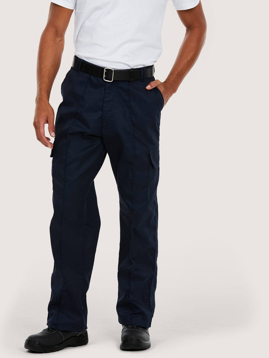 Navy Blue Cargo Style Trousers