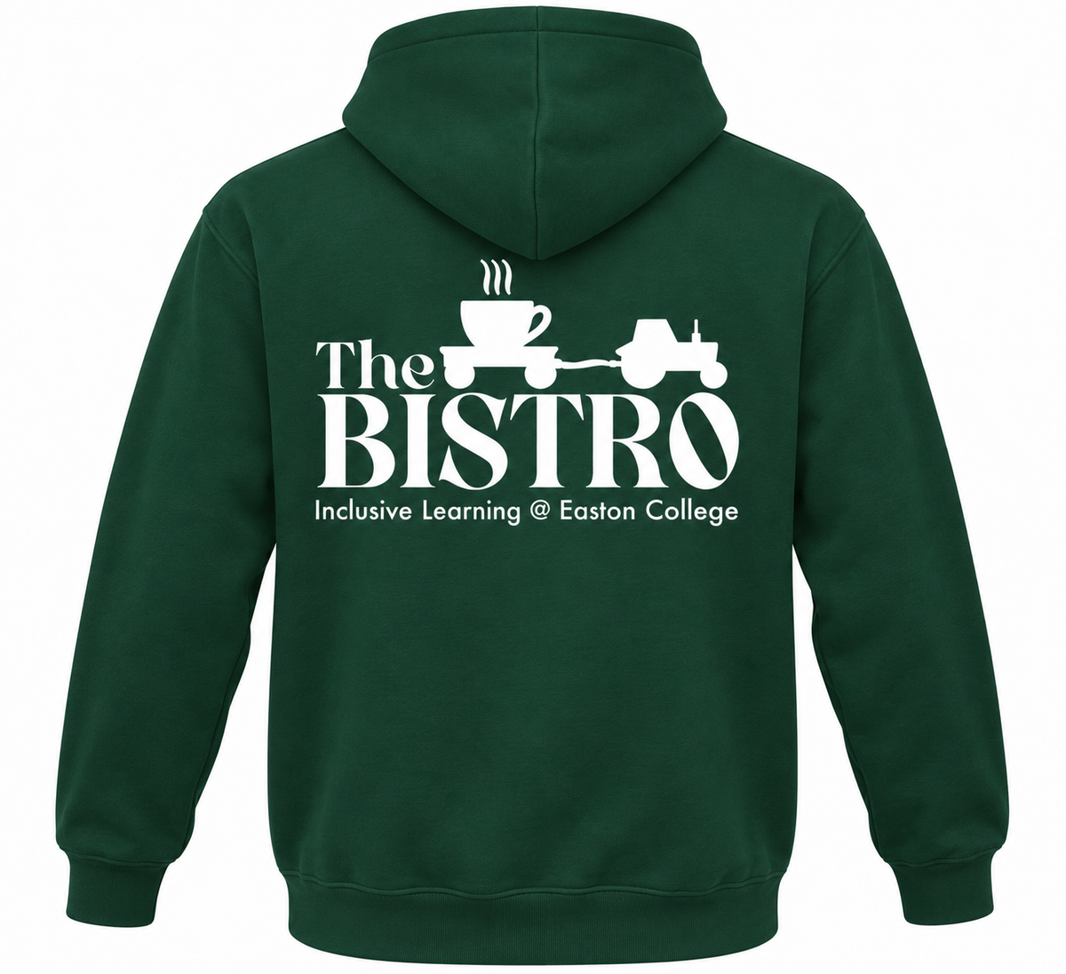 Classic Hoodie in Bottle with Bistro Back Print