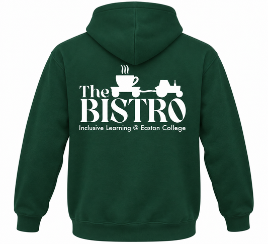 Classic Hoodie in Bottle with Bistro Back Print