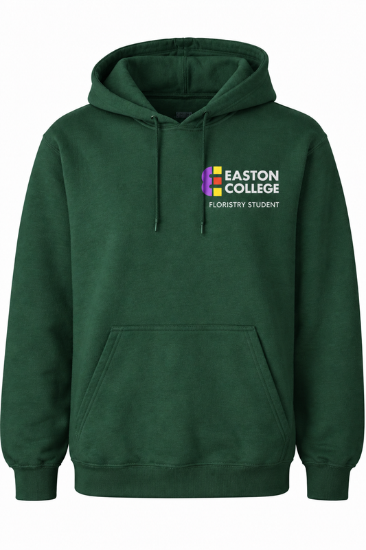 Classic Hoodie in Bottle With Easton Logo and Floristry Student Printed Logo