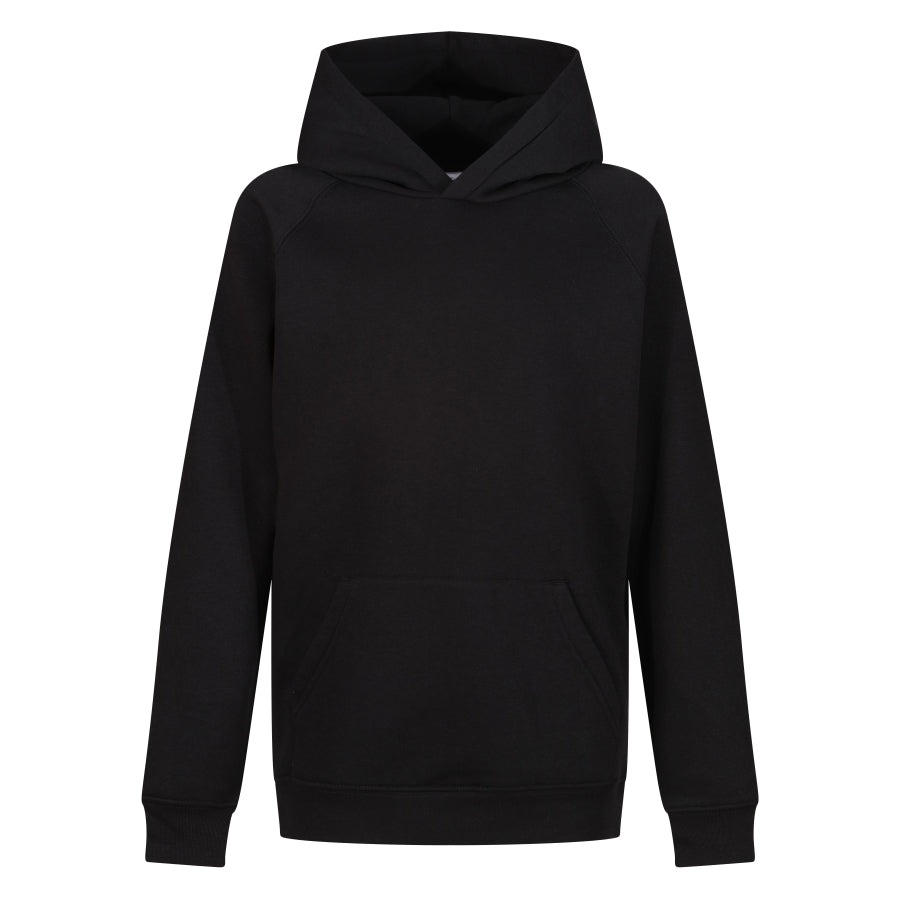 Children's Black Hoodie with Den Fight Front and Back Print