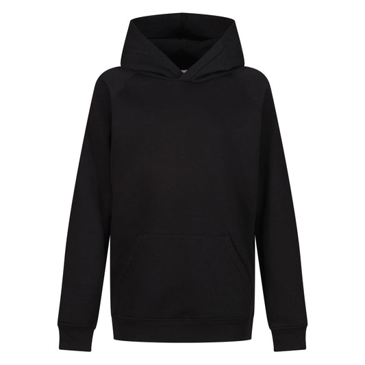 Children's Black Hoodie with Den Fight Front and Back Print