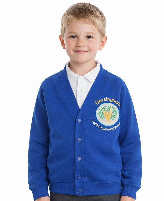 Royal Cardigan with Dersingham Embroidered Logo