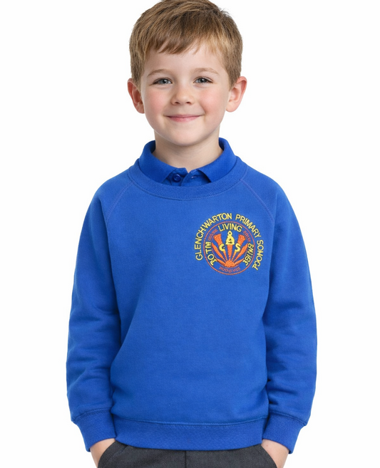 Royal Sweatshirt with Clenchwarton Embroidered Logo