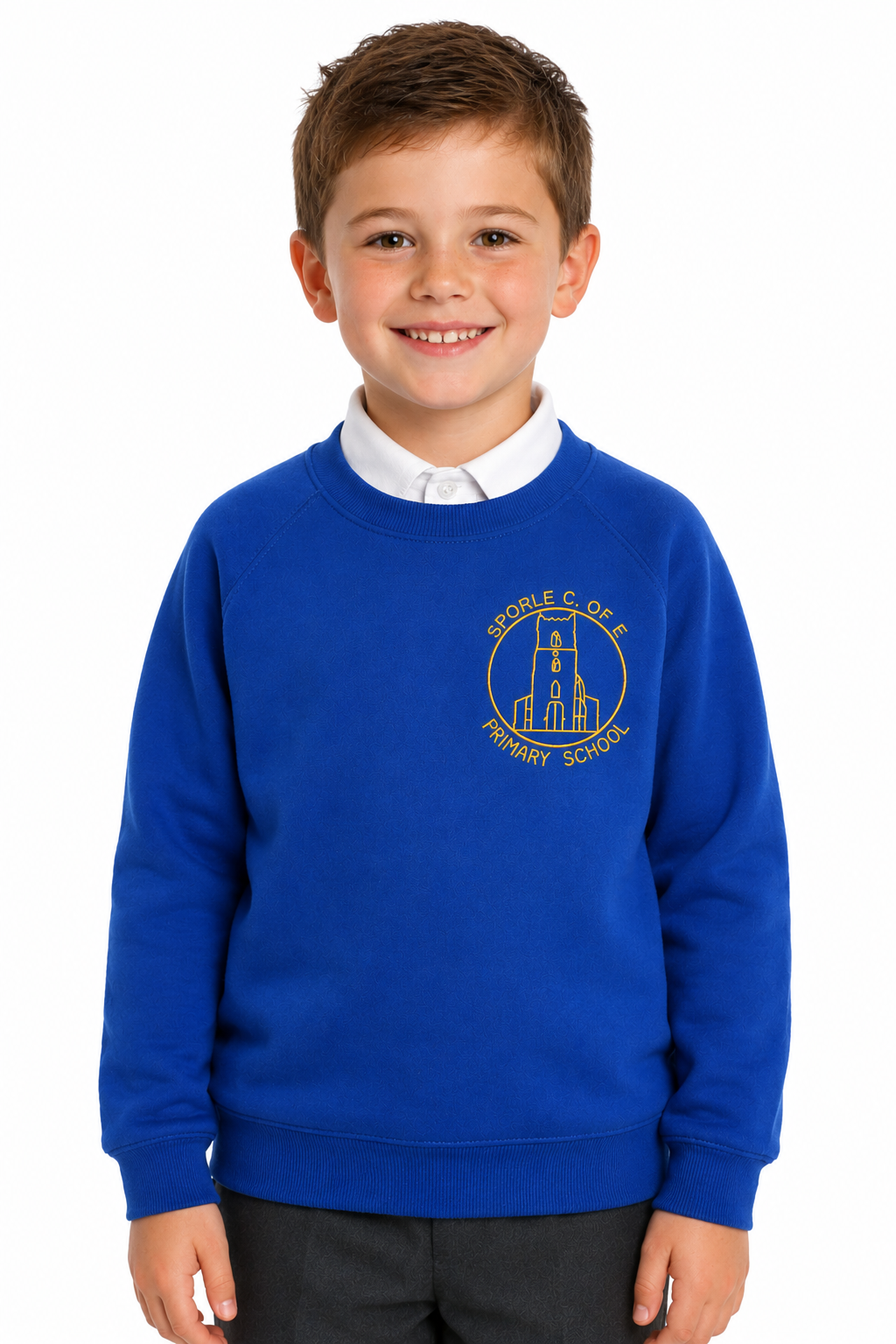 Royal Sweatshirt with Sporle Embroidered Logo