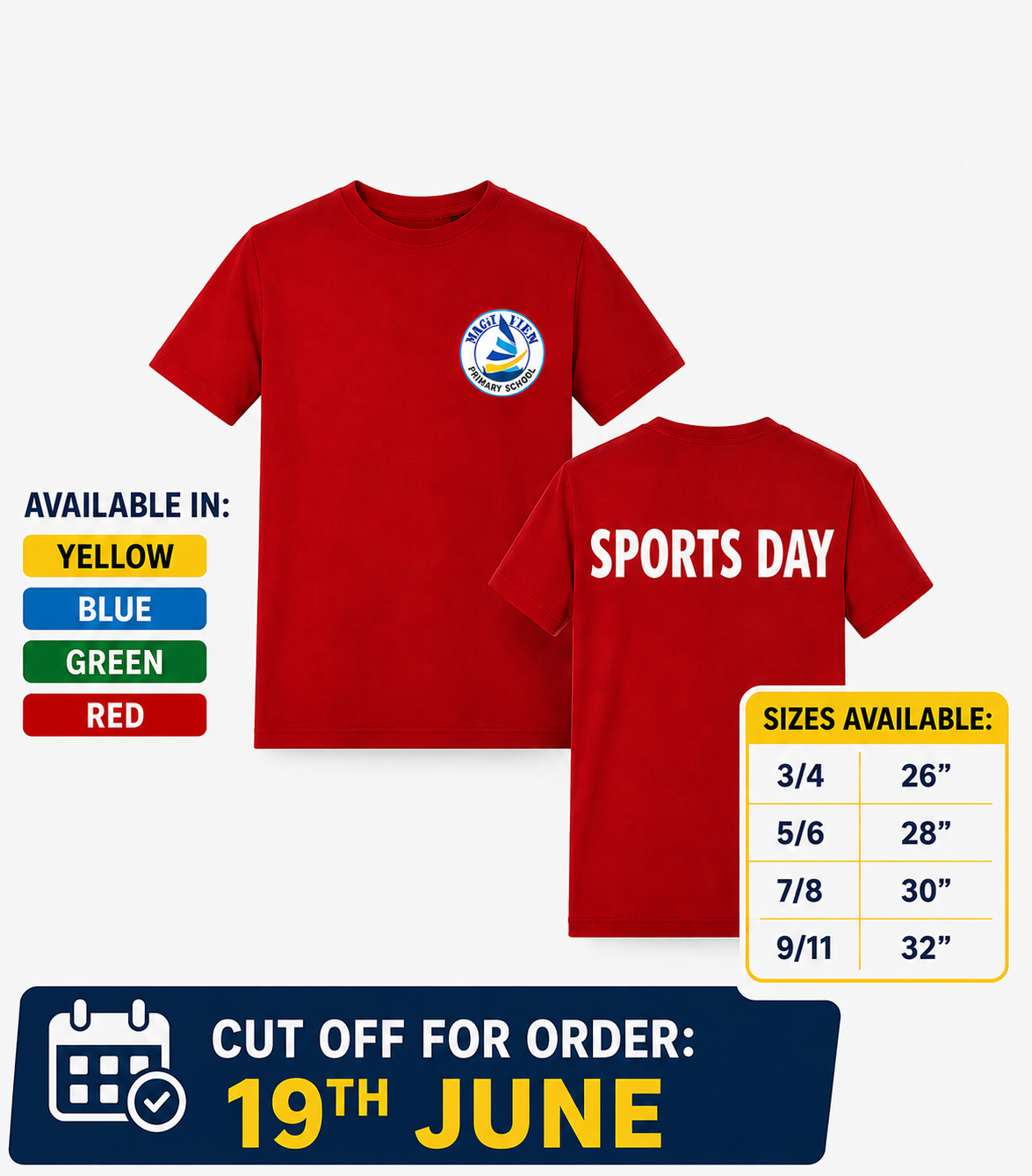 Sports Day T-Shirts with West Lynn Printed Logo