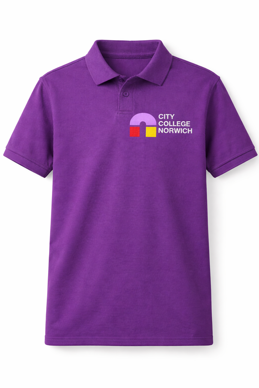 Purple Polo with CCN Printed Logo