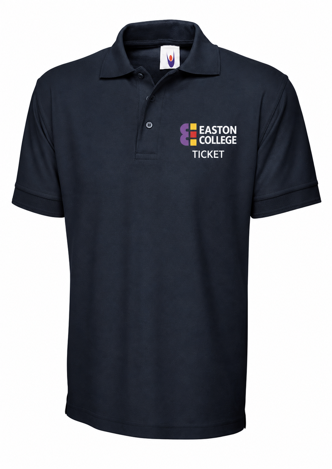 Polo in Navy with Easton Ticket Printed Logo